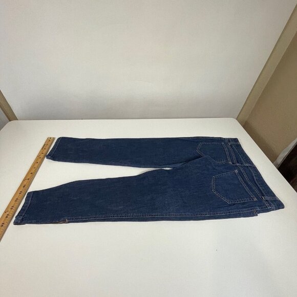 Stella Mccartney Womens Low Rise Straight Cut Pants Blue 38 16 Zipper Button - Picture 3 of 12